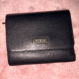 NWOT Furla Textured Black Wallet